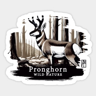 Pronghorn - WILD NATURE - PRONGHORN -8 Sticker